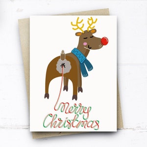 Lustige Weihnachtskarte, Rudolph Weihnachtskarte für Mann Frau ihn ihr Freund Freundin Freund Bruder Schwester Eltern Rude Weihnachtskarte