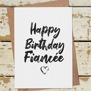 Verlobte Geburtstagskarte, süße Geburtstagskarte für Frau zu sein, alles Gute zum Geburtstag Verlobte Karte