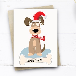 Lustige Weihnachtskarte vom Hund, Weihnachtskarte für ihn ihr Freund Freund Ehemann Frau Bruder Schwester Haustier, Hund Weihnachtskarte