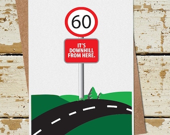 Funny 60th Birthday Card, 60th Birthday Card for Men Women Her Him Husband Wife Mum Dad Brother Sister Friend, Funny Cards 60th Birthday