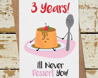 Funny 3rd Anniversary Card, 3 Year Anniversary Card, Funny Anniversary Card Husband Wife Boyfriend Girlfriend, 3rd Wedding Anniversary Card