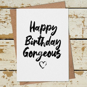 Lindo cartão de feliz aniversário, lindo cartão de aniversário para sua esposa, namorada, noivo, 18º, 21º, 30º, 40º, 50º, 60º cartão de aniversário