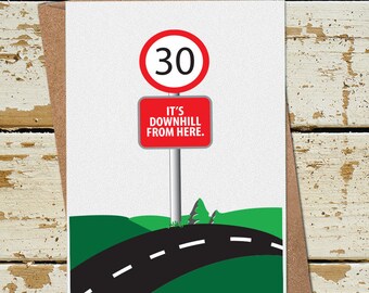 Funny 30th Birthday Card, 30th Birthday Card for Her Him Husband Wife Mum Dad Brother Sister Friend, Funny Card 30th Birthday
