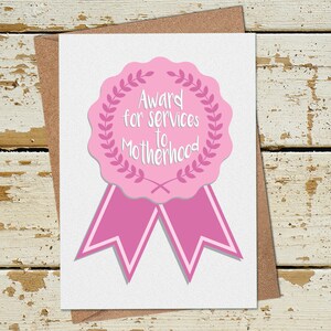 Tarjeta divertida para mamá, premio para servicios a la maternidad, tarjeta del día de las madres, tarjeta de cumpleaños madrastra, tarjeta de padre adoptivo, tarjeta de agradecimiento de la madre