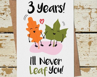 Funny 3 Year Anniversary Card 3rd Anniversary Card Funny | Etsy