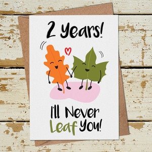Cartão engraçado de aniversário de 2 anos, cartão de 2º aniversário, cartão de aniversário engraçado, marido, esposa, namorado, namorada, cartão de 2º aniversário de casamento