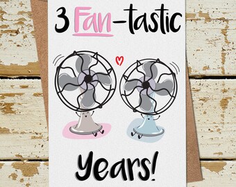 Funny 3 Year Anniversary Card, 3rd Anniversary Card, Funny Anniversary Card Husband Wife Boyfriend Girlfriend, 3rd Wedding Anniversary Card