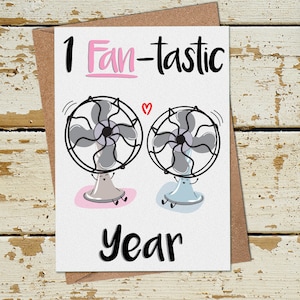 Grappige 1 jaar verjaardag kaart, 1e verjaardag kaart, grappige verjaardag Card Husband Vrouw Vriendin, 1e trouwdag Card