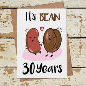 Grappige 30-jarige verjaardag card, 30e Trouwdag Card, Verjaardag Card Man Vrouw Man Dad Ouders Paar, 30e verjaardag Card