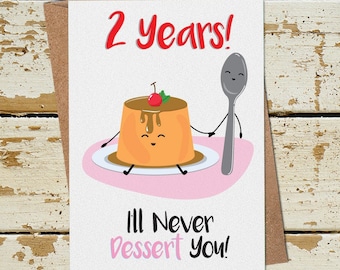 Funny 2 Year Anniversary Card, 2nd Anniversary Card, Funny Anniversary Card Husband Wife Boyfriend Girlfriend, 2nd Wedding Anniversary Card