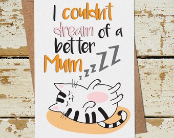 Funny Mothers Day Card, Cat Mom Card, First Mothers Day Card, Birthday Card Mum, Funny Mom Card, Cat Mum Card