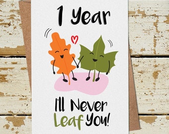 Funny 1 Year Anniversary Card, 1st Anniversary Card, Funny Anniversary Card Husband Wife Boyfriend Girlfriend, 1st Wedding Anniversary Card