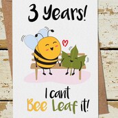Funny 3 Year Anniversary Card 3rd Anniversary Card Funny - Etsy