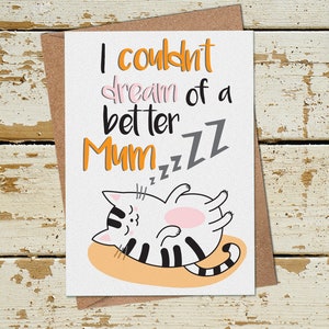 Funny Mothers Day Card, Cat Mom Card, First Mothers Day Card, Birthday Card Mum, Funny Mom Card, Cat Mum Card