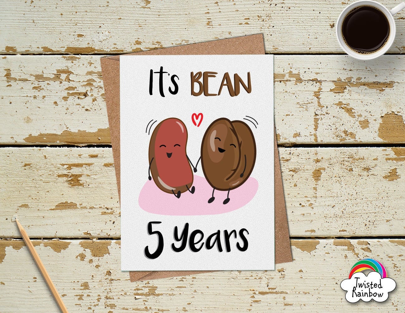 Funny 5 Year Anniversary Card, 5th Anniversary Card, Funny Anniversary Card Husband Wife Boyfriend Girlfriend, 5th Wedding Anniversary Card