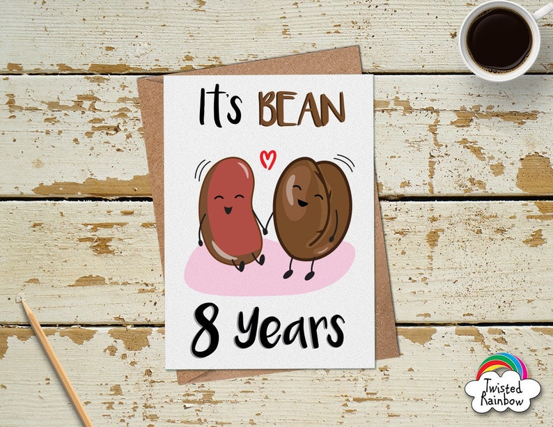 Funny 8 Year Anniversary Card 8th Anniversary Card Funny | Etsy