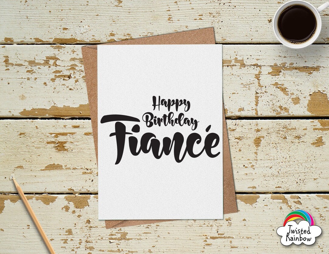 Birthday Card for Fiance, Cute Birthday Card for Husband to Be, Happy ...