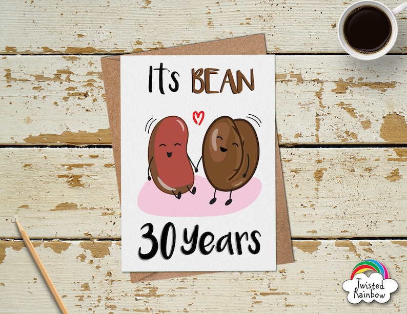 Funny 30 Year Anniversary Card, 30th Wedding Anniversary Card, Anniversary Card Husband Wife Mum Dad Parents Couple, 30th Anniversary Card image 1