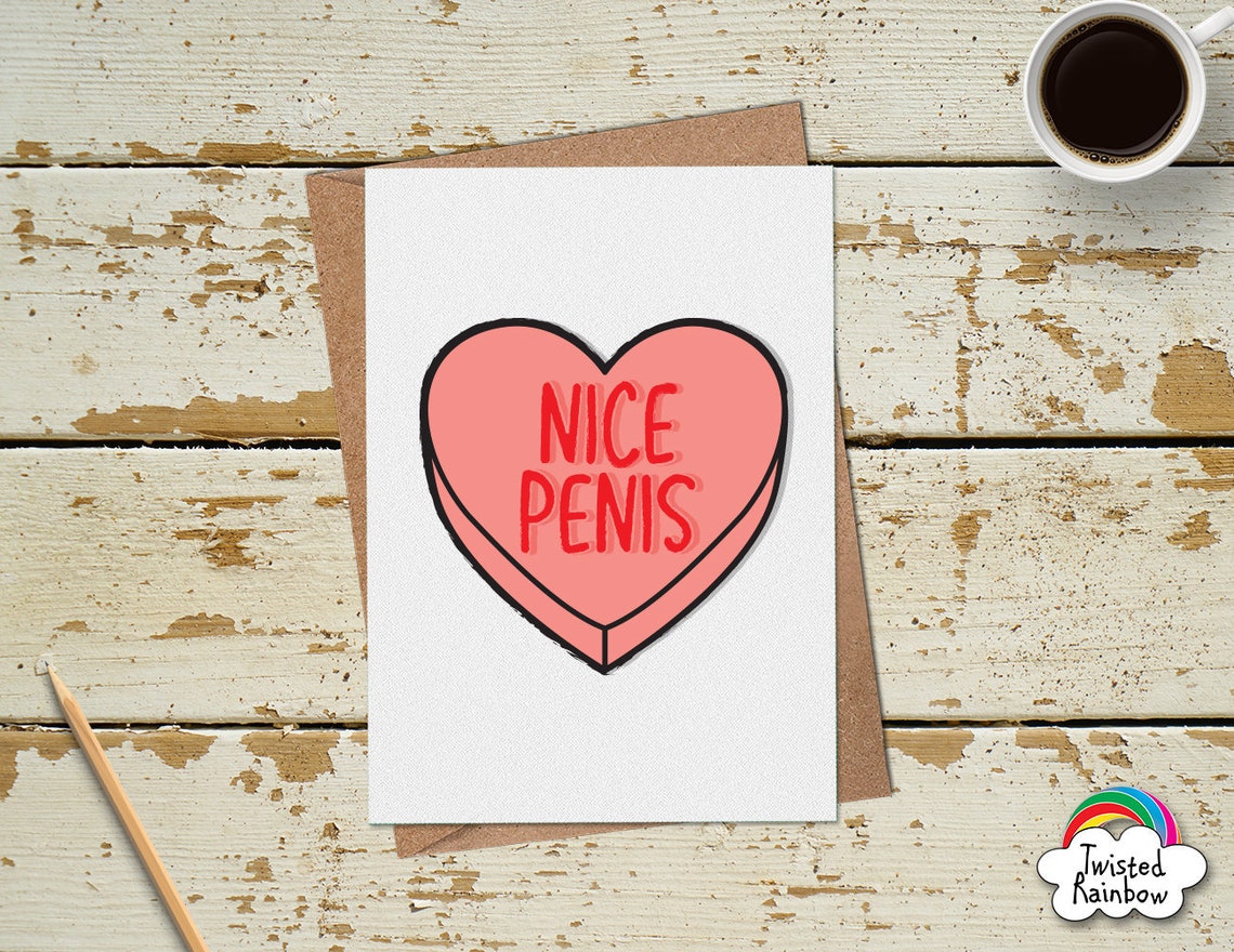 Nice Penis Card Funny Valentines Card for Him Boyfriend | Etsy UK