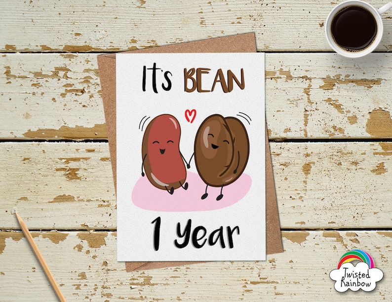 Funny 1 Year Anniversary Card, 1st Anniversary Card, Funny Anniversary Card Husband Wife Boyfriend Girlfriend, 1st Wedding Anniversary Card image 1