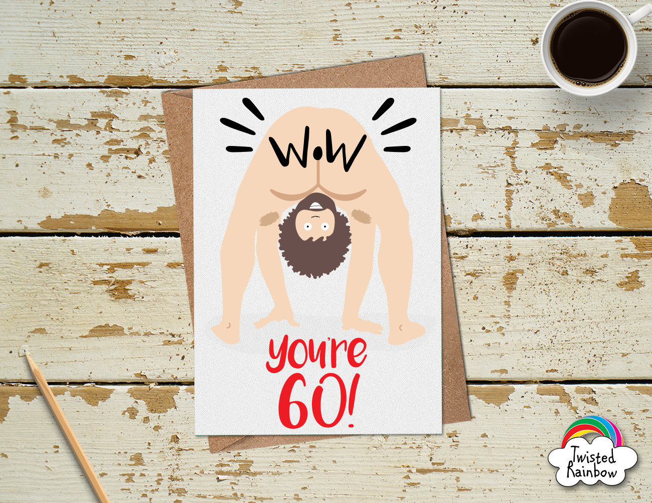 Brother In Law 60th Birthday Card (Funny Fox Humour) - For Him Age Male Boy Men Animal