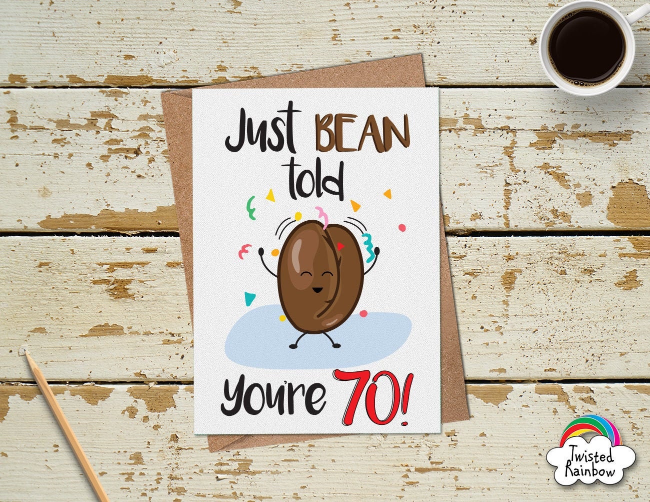 Tarjeta De Cumpleaños De 70 Años - Diseño Humorístico 'Over And Expired', Con Sobre, Ecológica