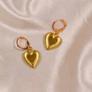 Heart Locket Earrings |heart hoops, small heart earrings, heart earrings, valentines, heart jewelry, heart locket, locket, hoops, huggie|
