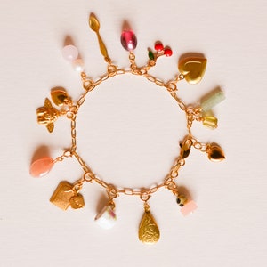 Build Your Own Custom Charm Bracelet |Gold Plated Charm Bracelet, Vintage Charm, Customizable Charm Bracelet, Custom Charms, Charm Bracelet|
