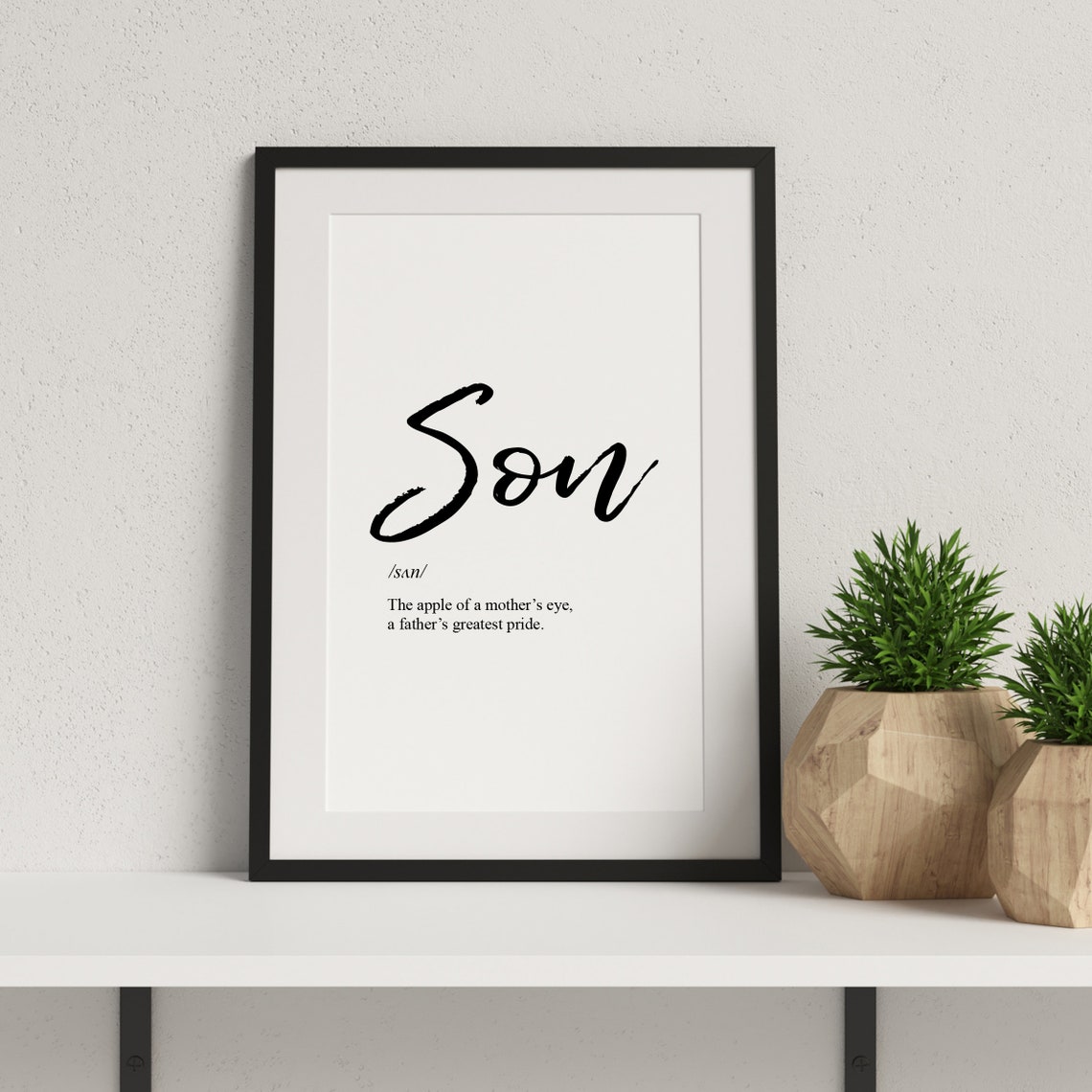 Son Dictionary Definition PRINTABLE Art Son Quote Home Etsy