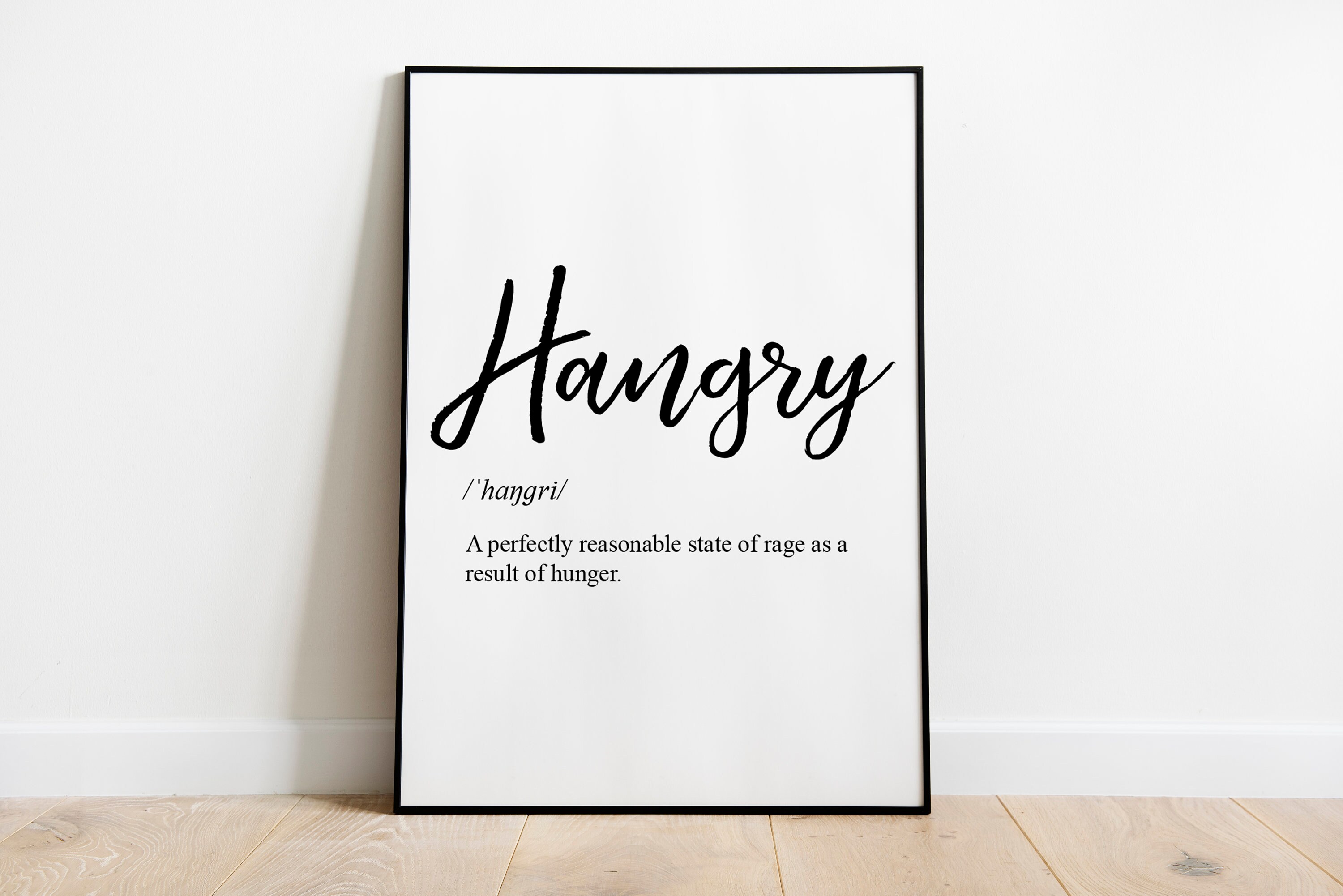 Hangry Dictionary Definition PRINTABLE Art Hangry Quote Etsy