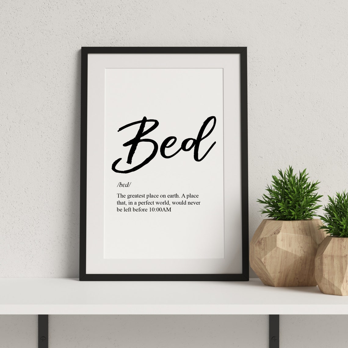 Bed Dictionary Definition Bedroom Wall Art Funny Bedroom Etsy