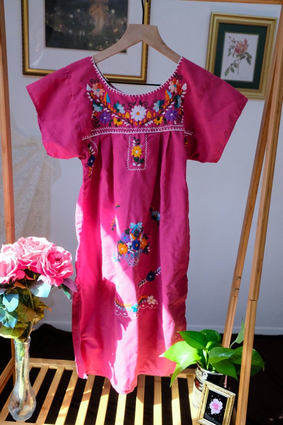 Embroidered Peasant Dress