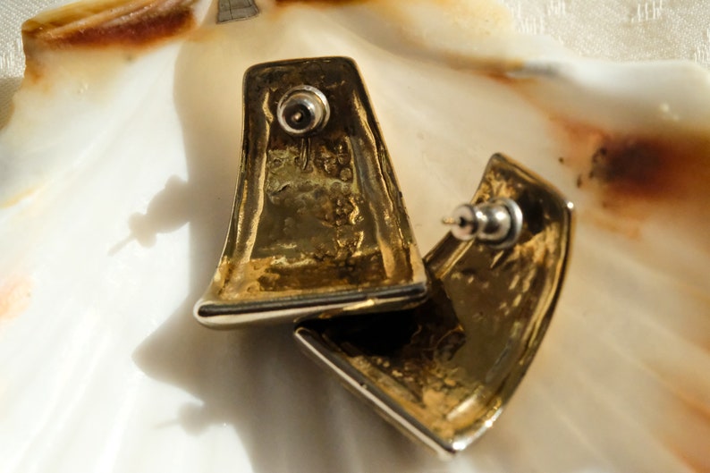 Black Golden Geometric Earrings