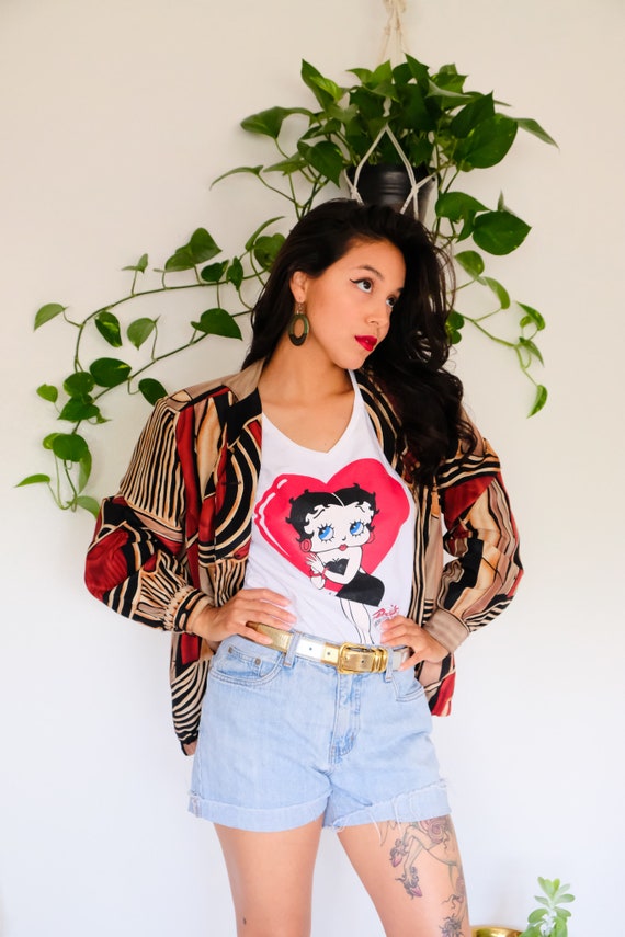 80's multi colored bomber jacket
