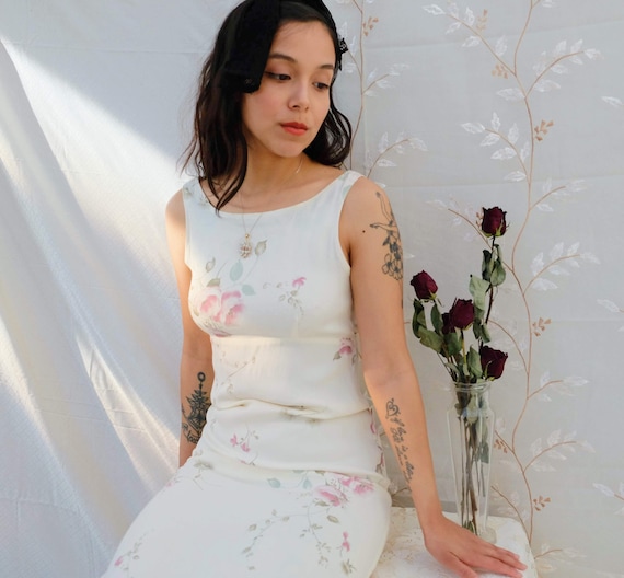 White Floral Print // Maxi Dress // Summer Dress