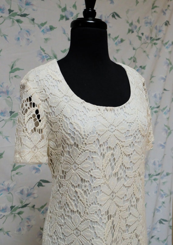 90's Crochet Lace Summer Maxi Dress - image 8