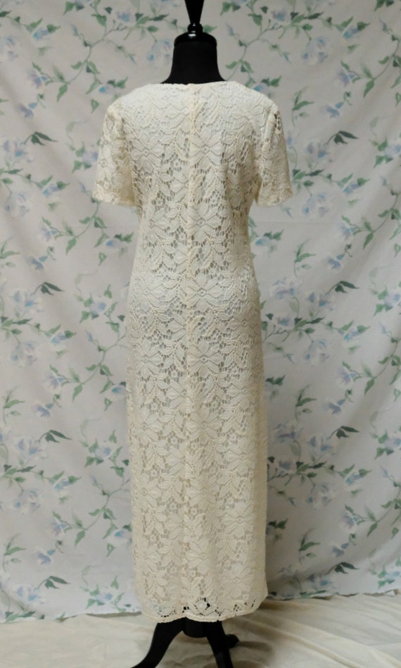 90's Crochet Lace Summer Maxi Dress - image 2