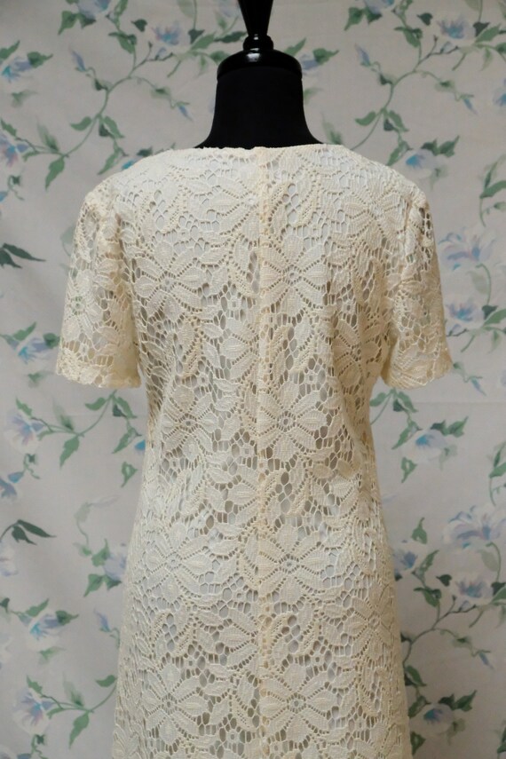 90's Crochet Lace Summer Maxi Dress - image 6
