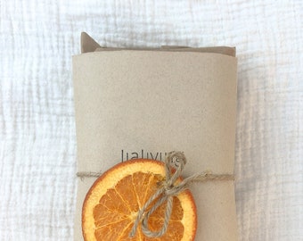 Holiday Eco Friendly Gift - Dry Orange Gift Wrapping - Zero Waste - Dishwasher Detergent - All Purpose 100% Natural Cleaning Cubes