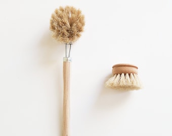 Tampicofiber Dish brush | Wooden brush | Beech wood | Kitchen brush | Replacement brush | Biodegradable | Cleaning brush | Sustainable | Eco