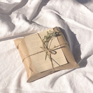 May include: A brown paper package tied with twine and decorated with a sprig of white flowers. The package includes a handwritten note that reads "Earth Waste - All purpose inch - Directions: Taking 1/4 teaspoon, twice daily in water and allow to dissolve. All-purpose for the whole family. If you receive any of the above mentioned, a couple of hours and multiple times, then cleaning a bath is several times.  We'd love to hear back if you have any questions. Please let us know if we can help you with anything else.  Be happy you enjoy using our products!"