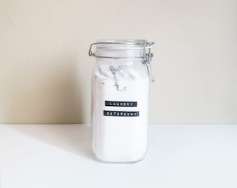 Handmade Lavender Laundry Detergent with Jar | Dry Lavender | Borax Free | Non-Toxic | Reduce Stains | Organic | Softener | 2.56 LB