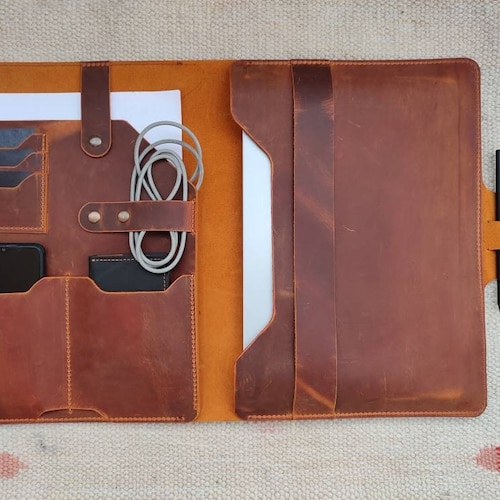 Macbook Pro 13 Leather Case / Macbook Air 13 Case Organizer / Etsy