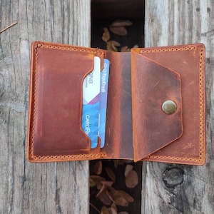 Billetera personalizada, soporte de tarjeta de cuero, monedero de monedas de cuero, billetera de cuero, bolsa de moneda unisex, organizador de tarjetas de crédito, billetera minimalista