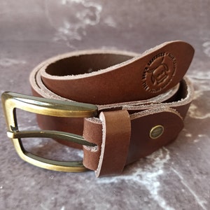 Brown Leather Belt, Genuine Leather Belt, Handmade Leather Belt, Leather Men's Belt, Handcrafted Belt, Gift for him, Boyfriend Gift