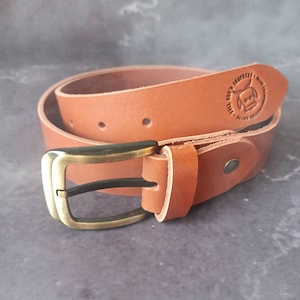 Camel Leather Belt, Genuine Leather Belt, Handmade Leather Belt, Leather Men's Belt, Handcrafted Belt, Gift for him, Boyfriend Gift
