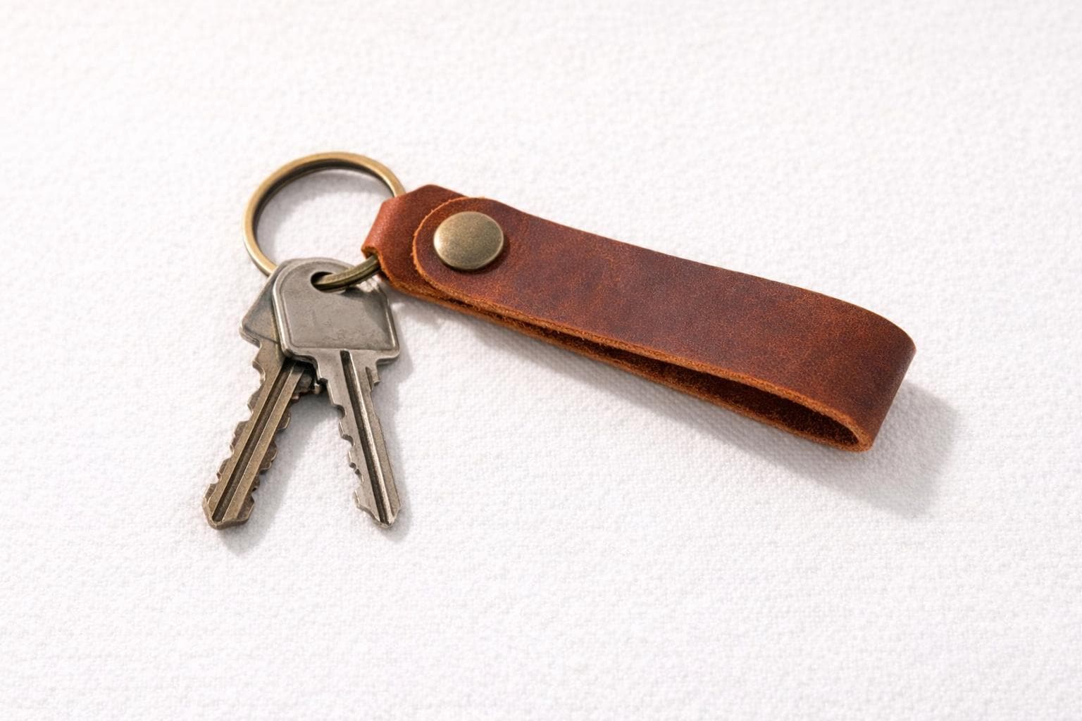 Personalized Leather Keychain for Men & Women – Handmade Leather Key ...