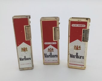 Briquet vintage Marlboro au choix, briquet publicitaire Marlboro, collection Marlboro, marques de tabac, vintage Tobacciana