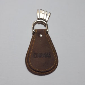 Coronas leather keychain, Tobacco brand keychain, Vintage keychain, Vintage collectibles, Vintage collection, Leather vintage, Free shipping