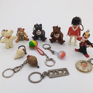 From 1960s Toys vintage keyring choice of one, figurine keychain, cute keychain, vintage collectibles, vintage keychain